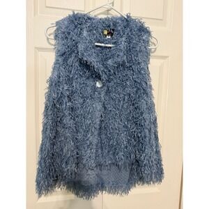Andria Lieu Collection Blue Vest Size Small‎